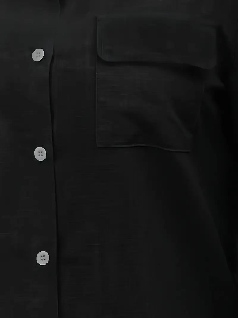 Camisa de algodón con bolsillos