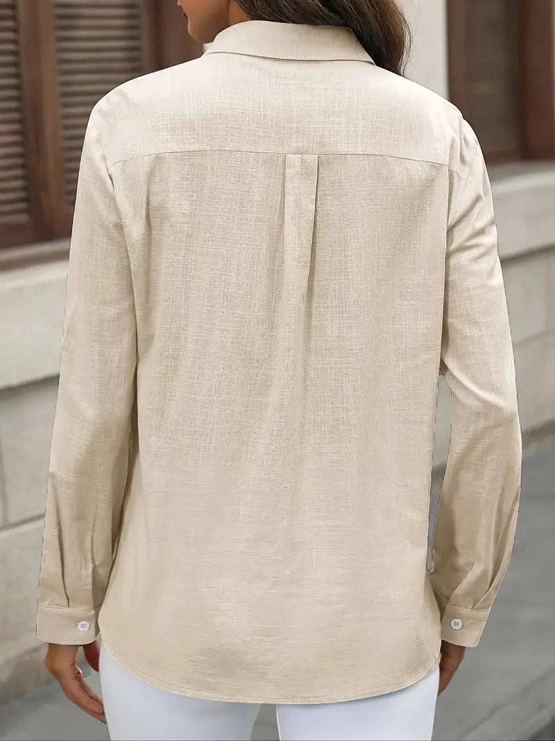 Camisa de algodón con bolsillos