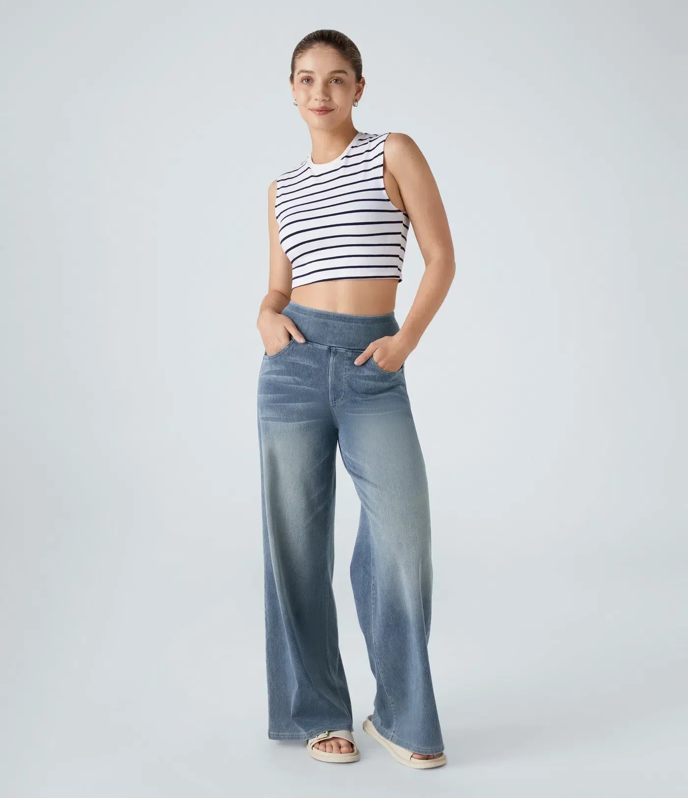 Eva | Pantalones cómodos y elásticos de talle alto