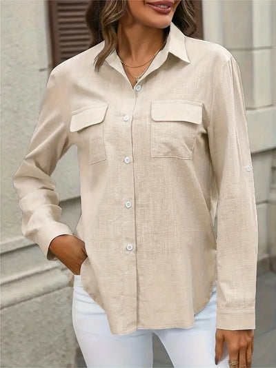 Camisa de algodón con bolsillos