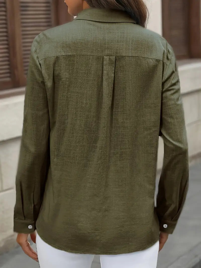Camisa de algodón con bolsillos