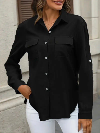 Camisa de algodón con bolsillos