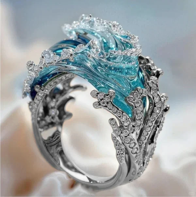 Anillo del compromiso del mar