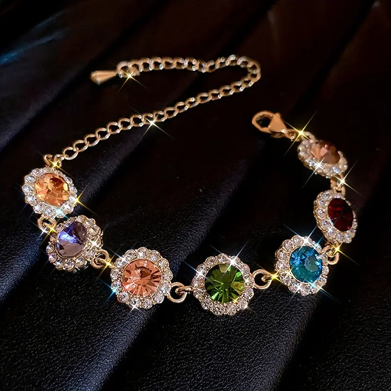 Pulsera de circonitas de colores