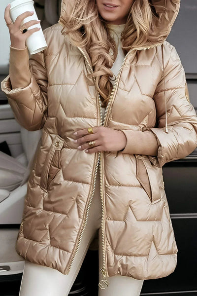 Anna™ | Abrigo de invierno elegante con capucha y acolchado