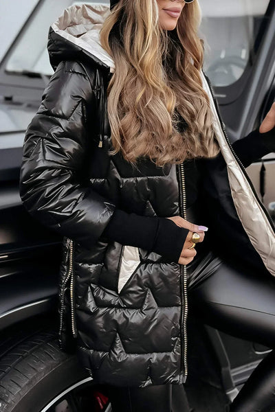 Anna™ | Abrigo de invierno elegante con capucha y acolchado