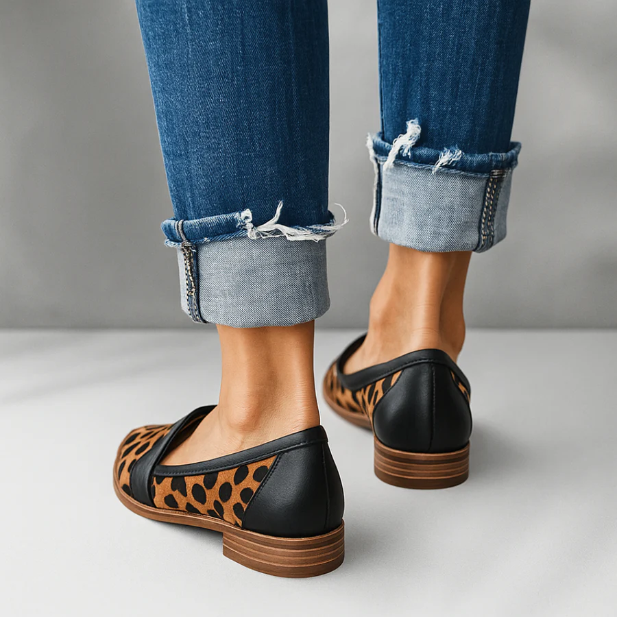 Rosa | Mocasines de cuero ortopédicos