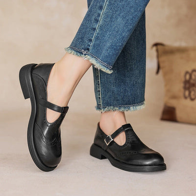 Élan Urbain™ | ELEGANTES MARY JANES DE CUERO