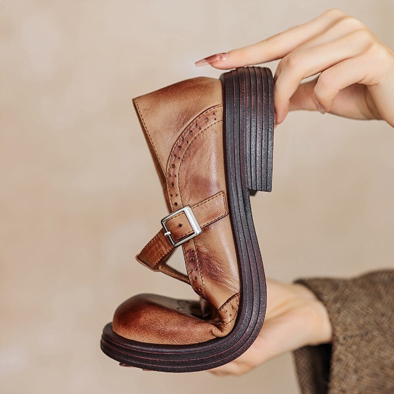 Élan Urbain™ | ELEGANTES MARY JANES DE CUERO