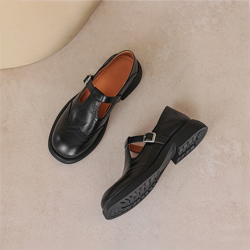 Élan Urbain™ | ELEGANTES MARY JANES DE CUERO