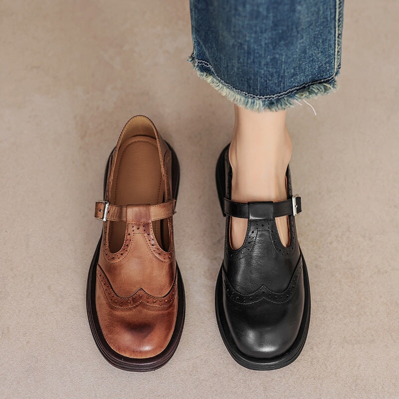 Élan Urbain™ | ELEGANTES MARY JANES DE CUERO